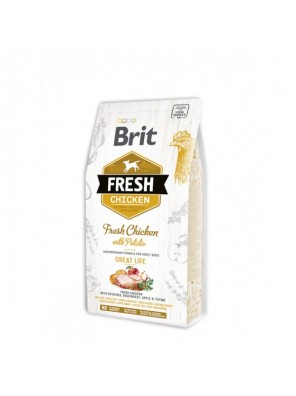 BRIT FRESH Chien adulte, Poulet et pommes de terre 12kg (sac abîmé)