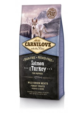 CARNILOVE DOG Salmon & Turkey, Puppy (sac abîmé) 12 kg